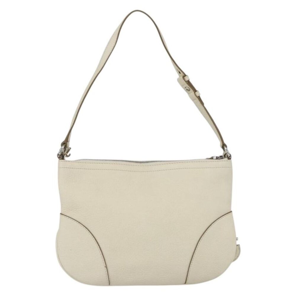 Salvatore Ferragamo Gancini Leather White Leather Shoulder Bag Bag - Picture 2 of 16